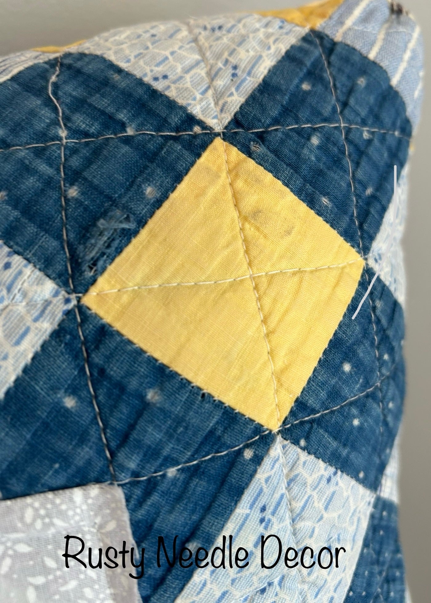 Vintage Hand Embroidered Be Still And Know Quilt Pillow