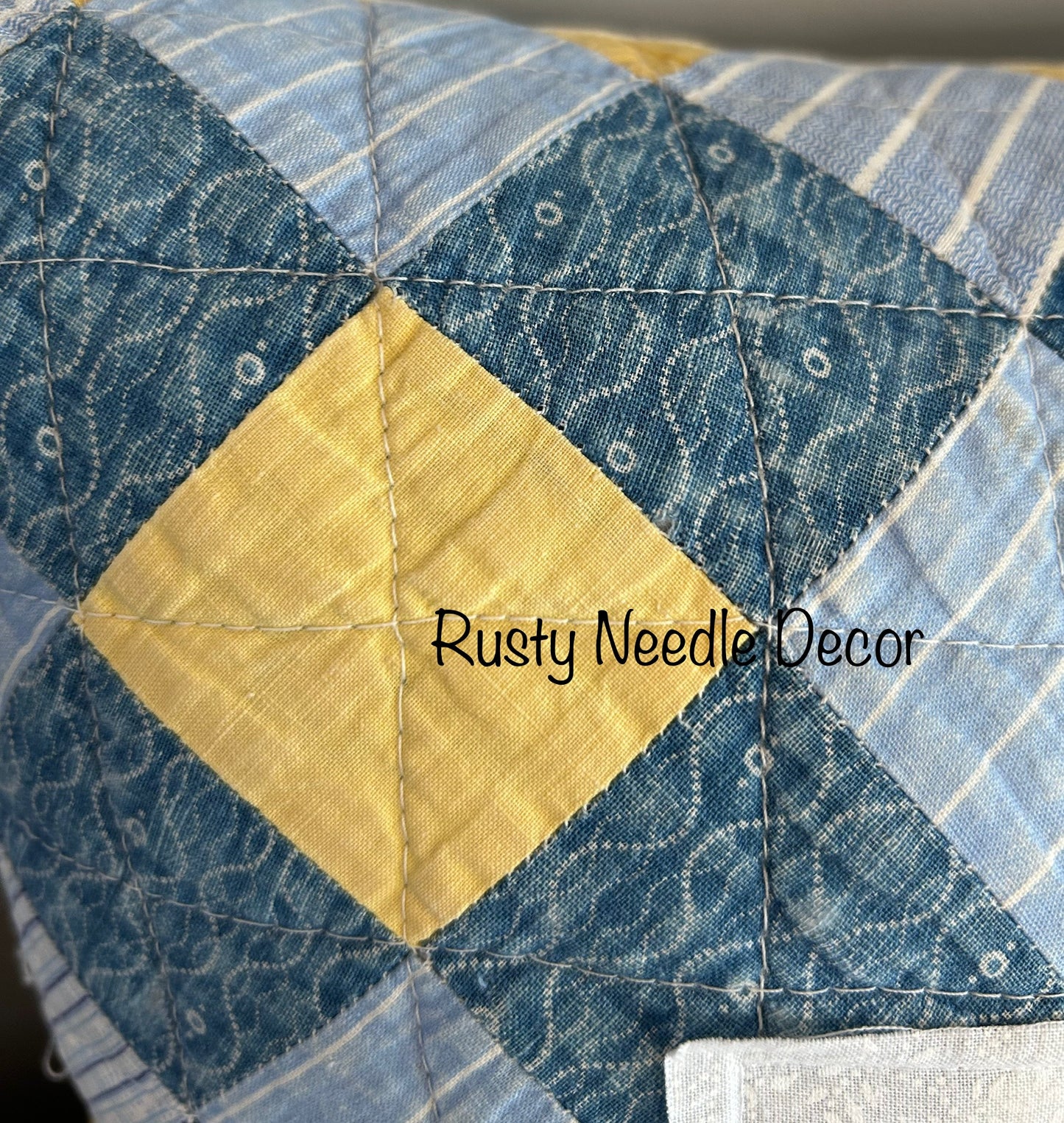 Vintage Hand Embroidered Be Still And Know Quilt Pillow