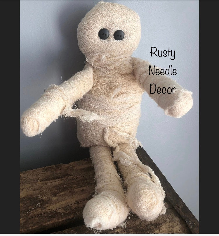 Hand Made Stuffed Halloween Mummy