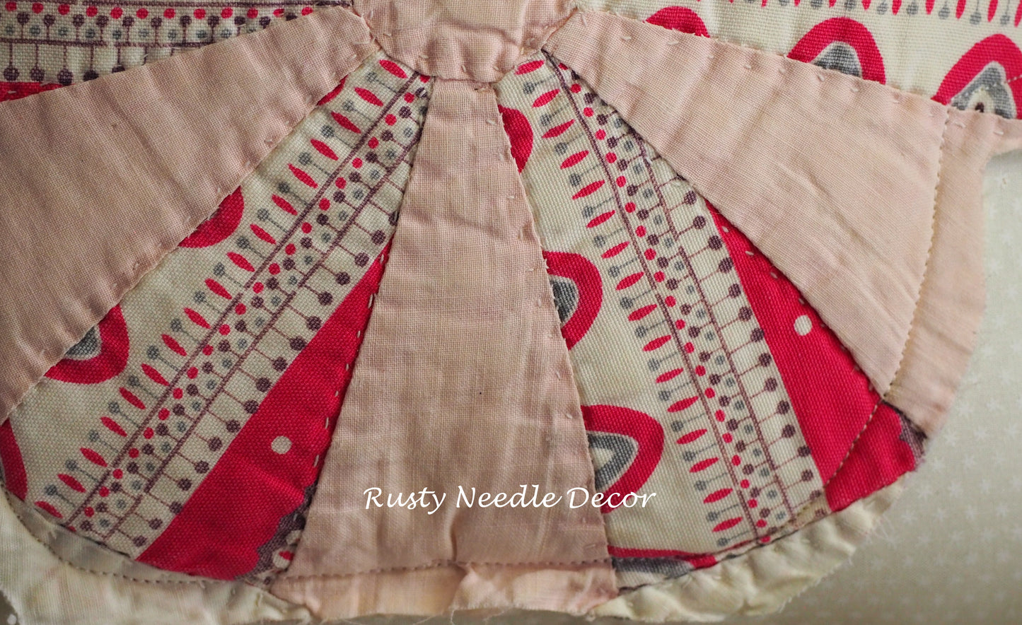 Vintage Handmade Bunny Rabbit Quilt Pillow