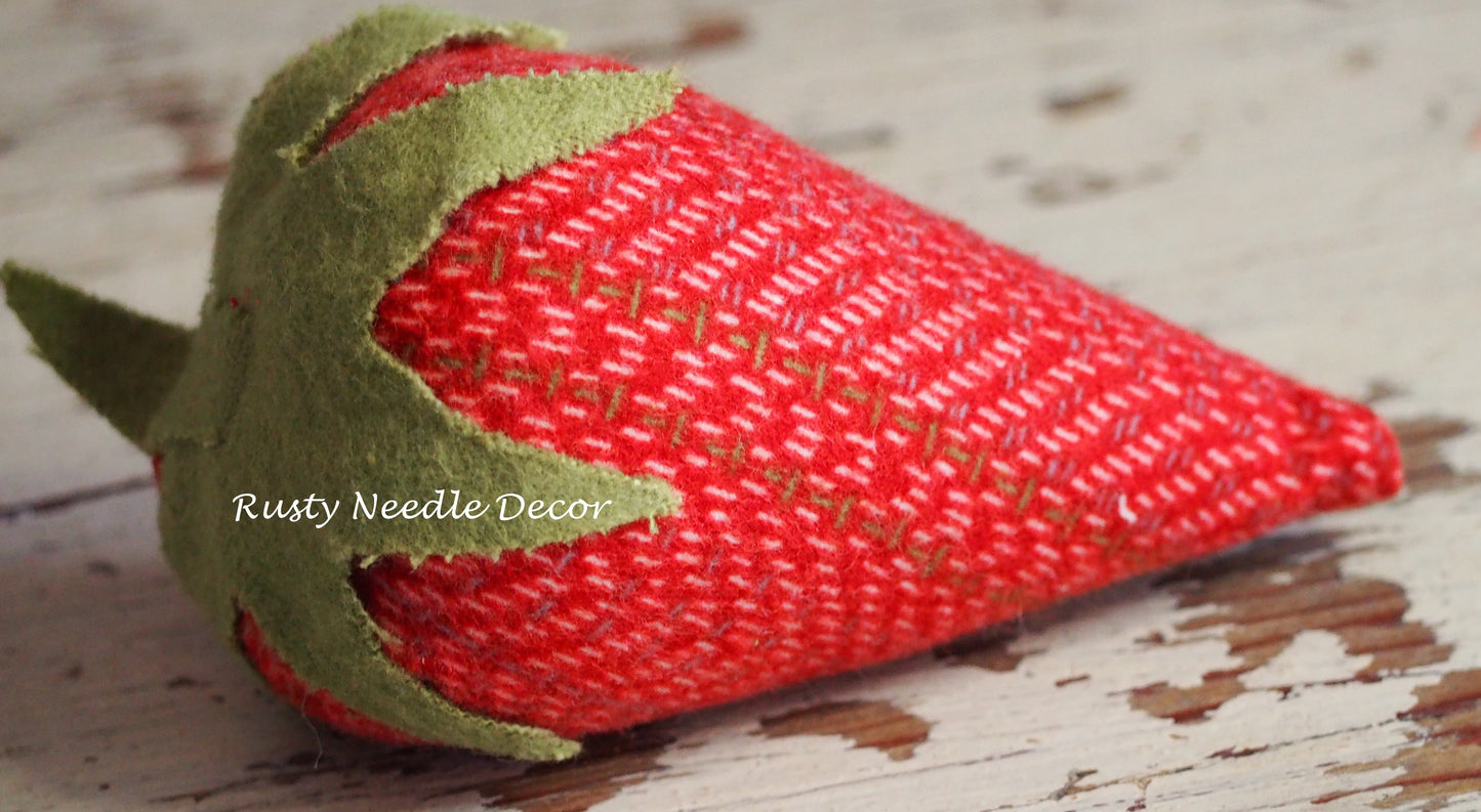 Handmade Fabric Strawberry