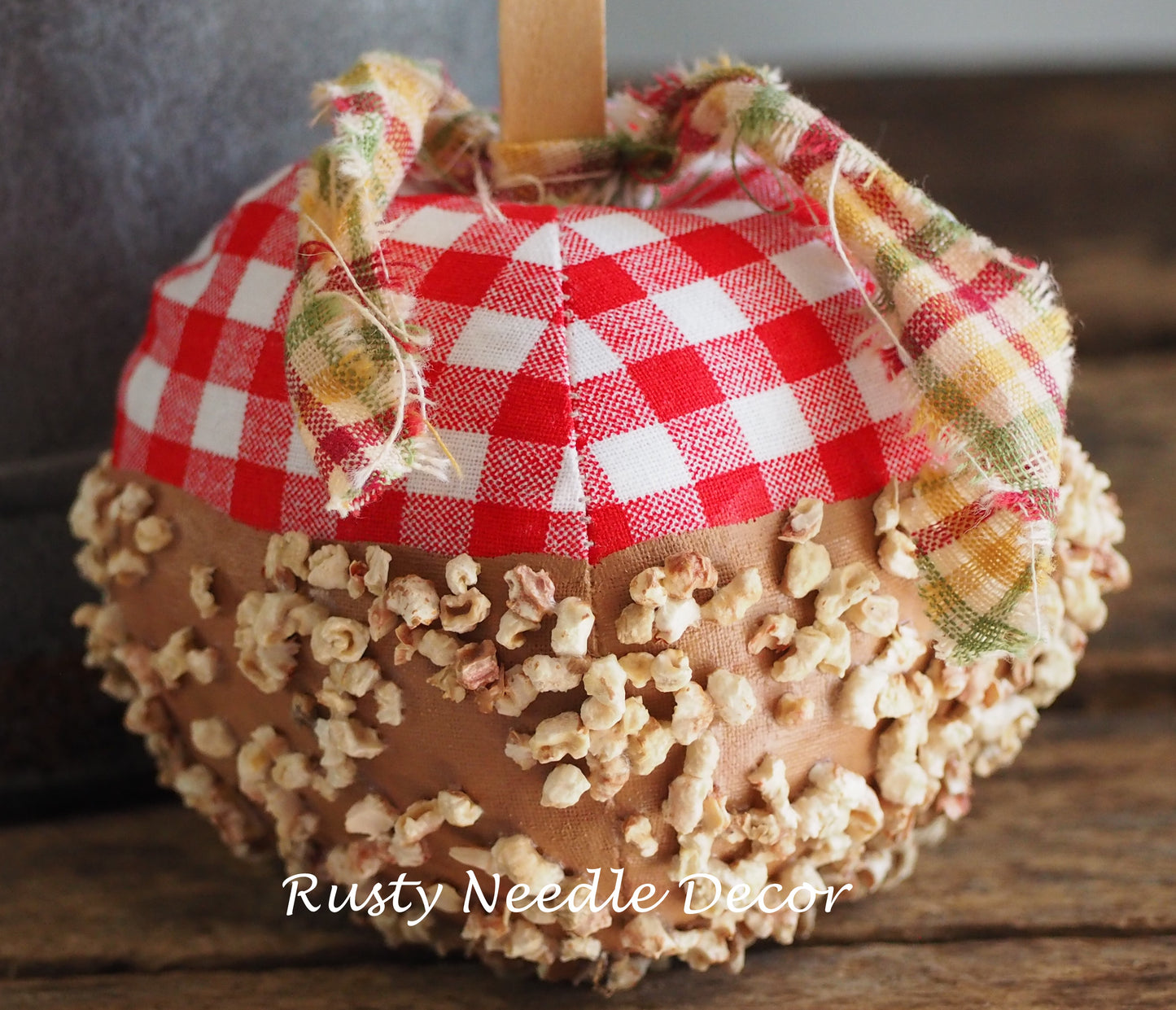 Hand Made Stuffed Fabric Caramel Apple