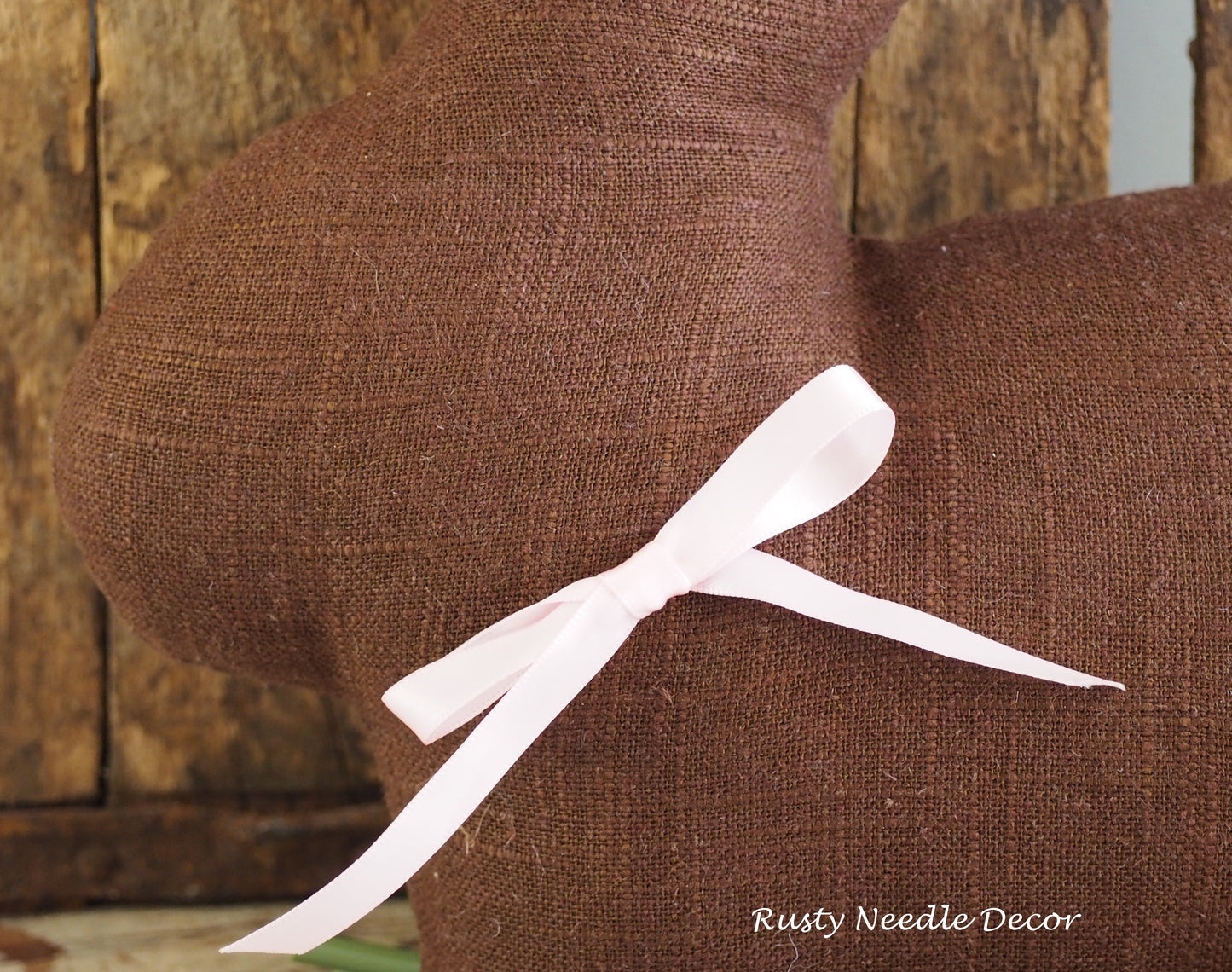 Hand Made Stuffed Chocolate Bunny Rabbit
