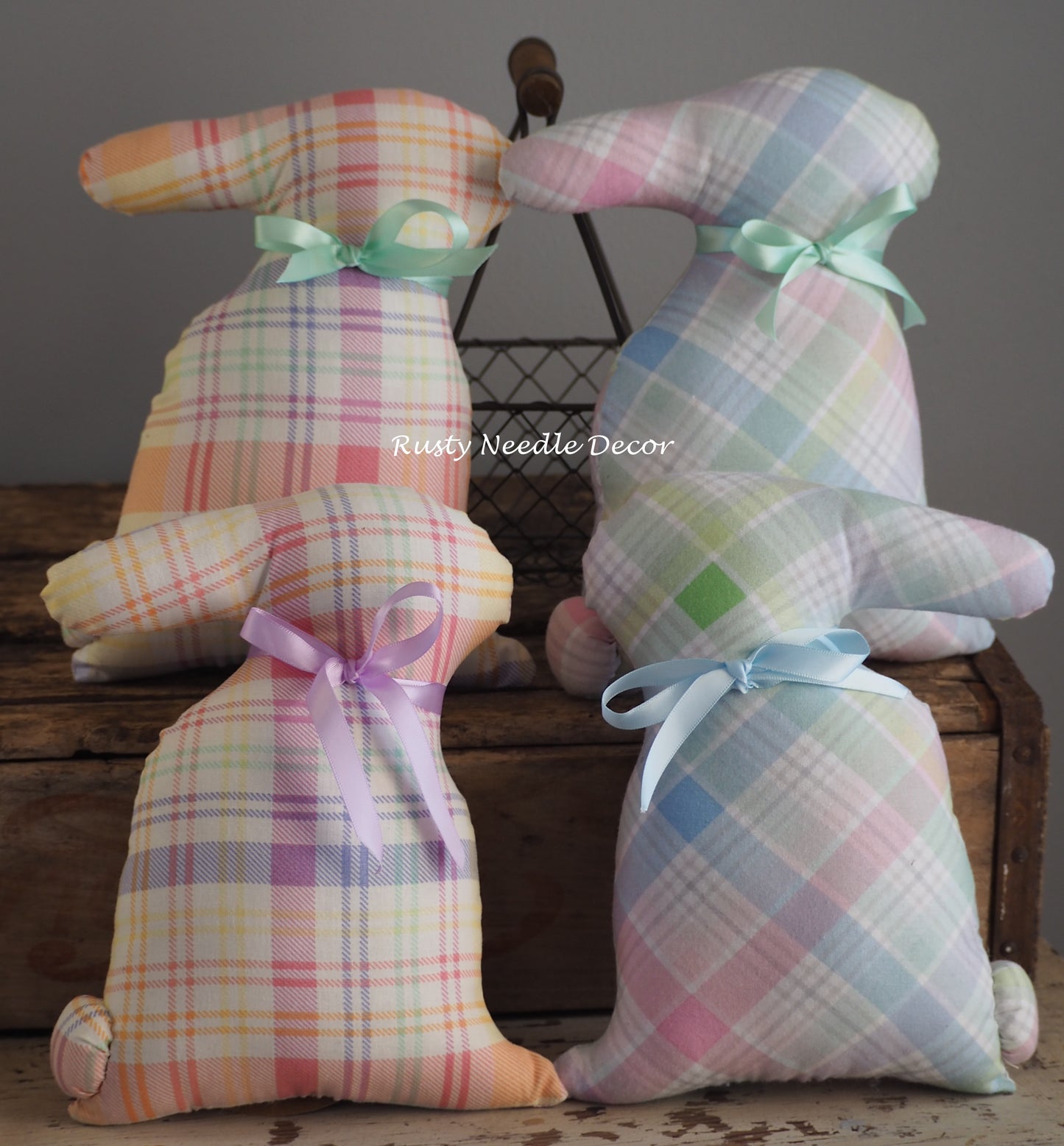 Hand Made Stuffed Spring Bunny Rabbit