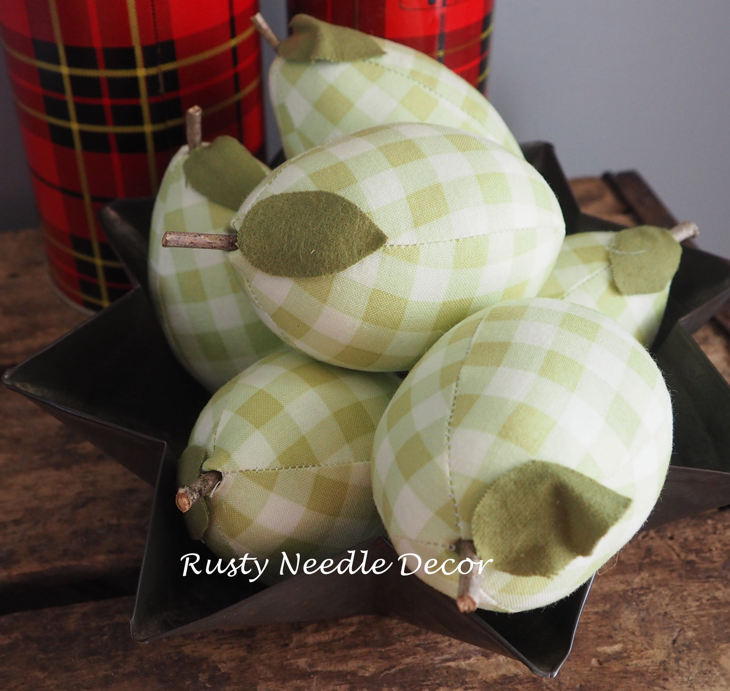 Handmade Stuffed Fabric Lime