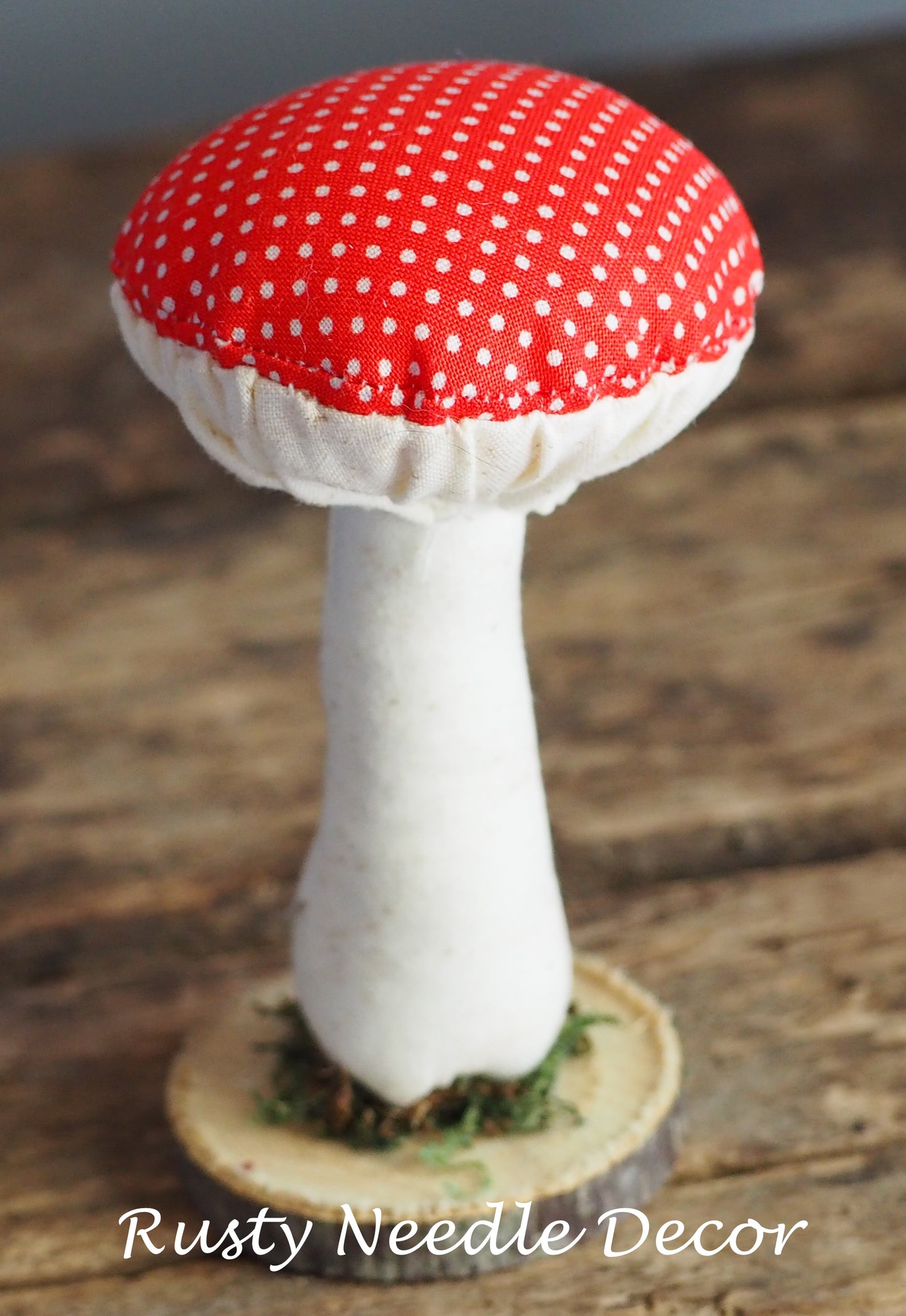 Handmade Stuffed Fabric Mushroom