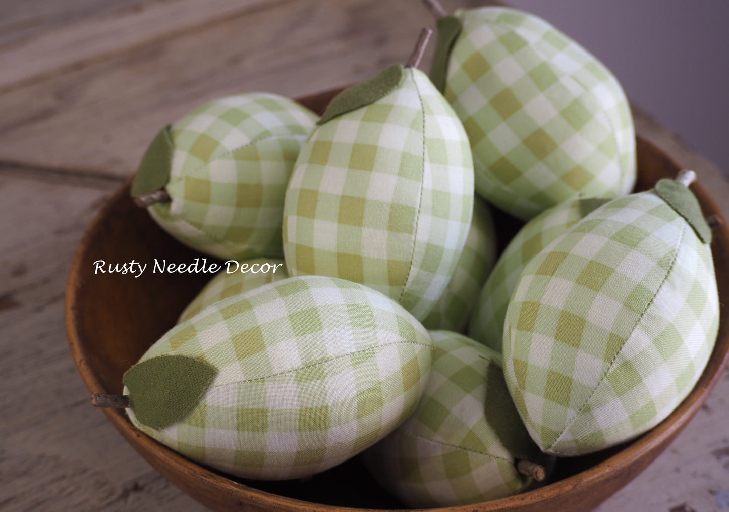 Handmade Stuffed Fabric Lime