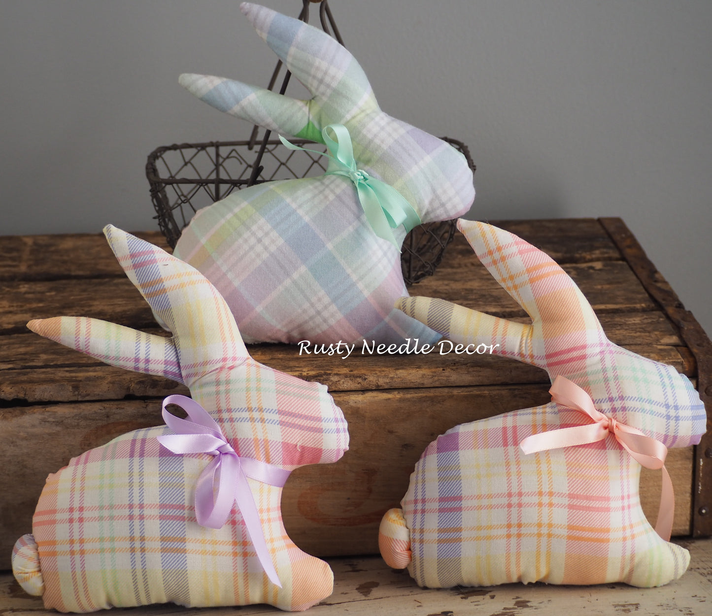 Hand Made Stuffed Easter Bunny Rabbit