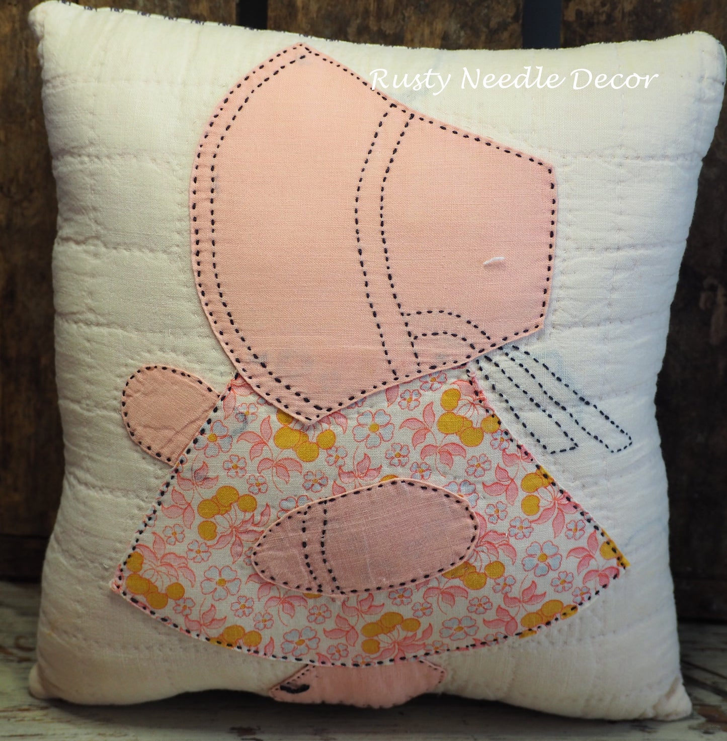 Bonnet Girl Pillow