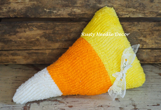 Fall Vintage Chenille Stuffed Candy Corn