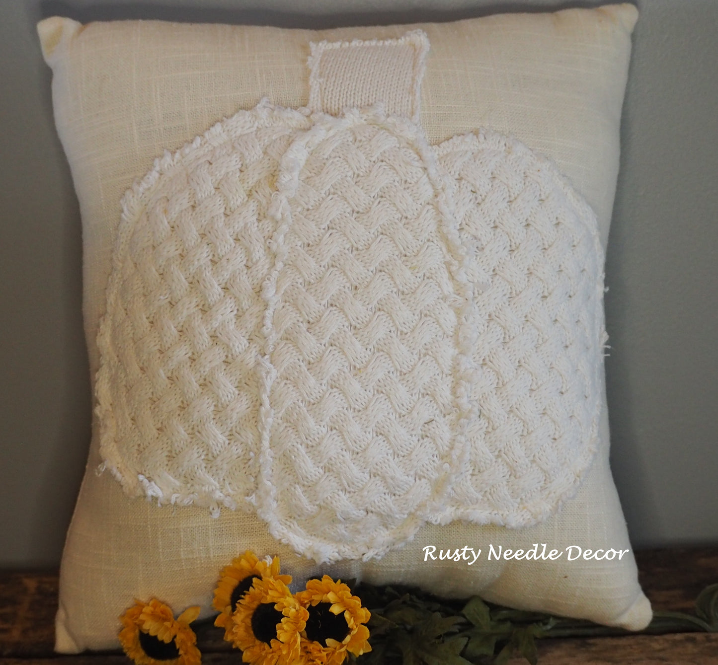 Fall Sweater Pumpkin Pillow