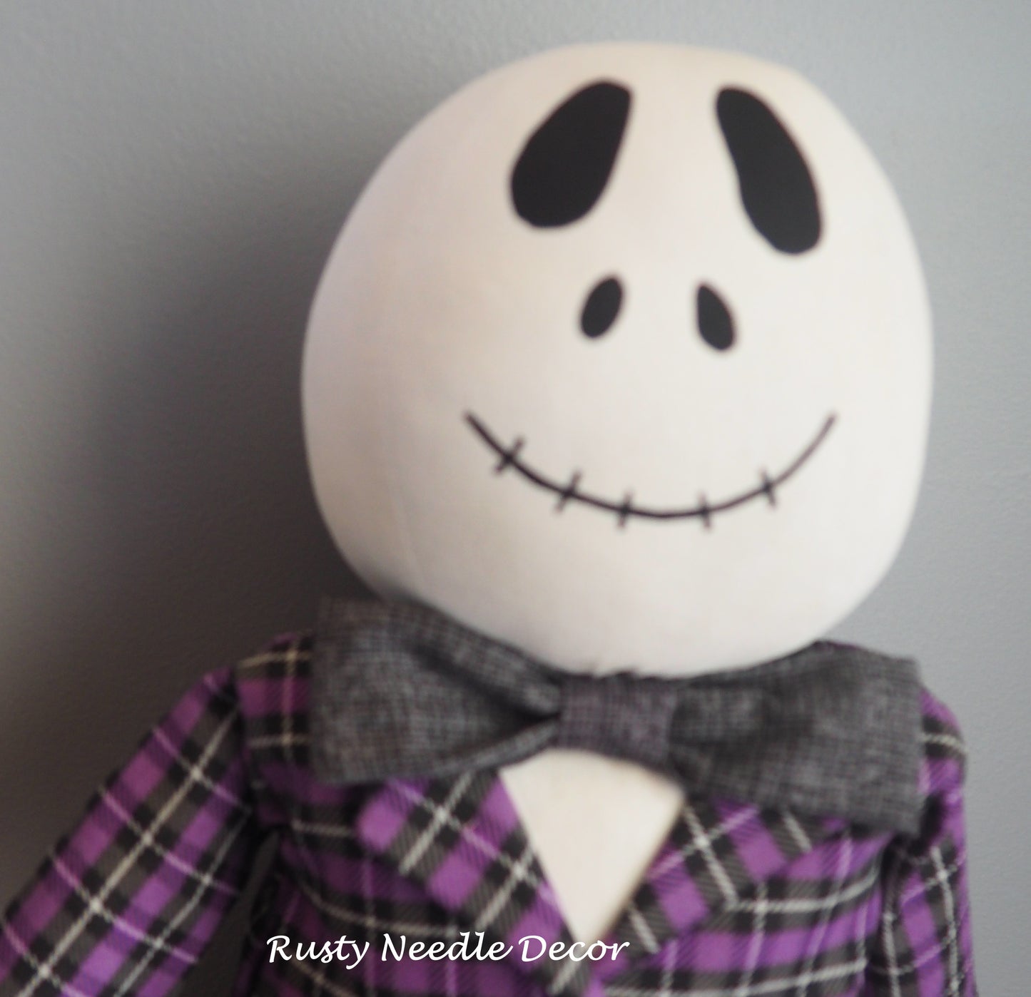 Hand Made Stuffed Halloween Skeleton Doll