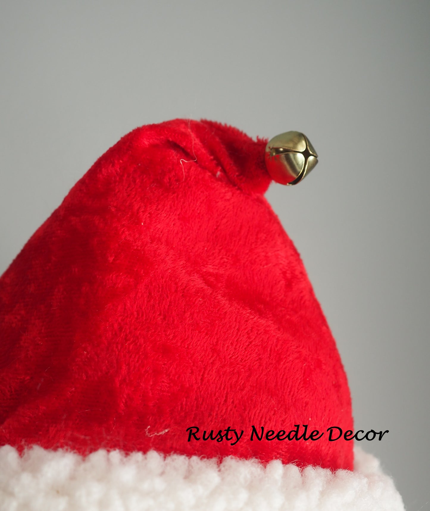 Handmade Santa Head on Vintage Bed Spring