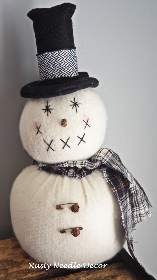 Fluffy Handmade Snowman