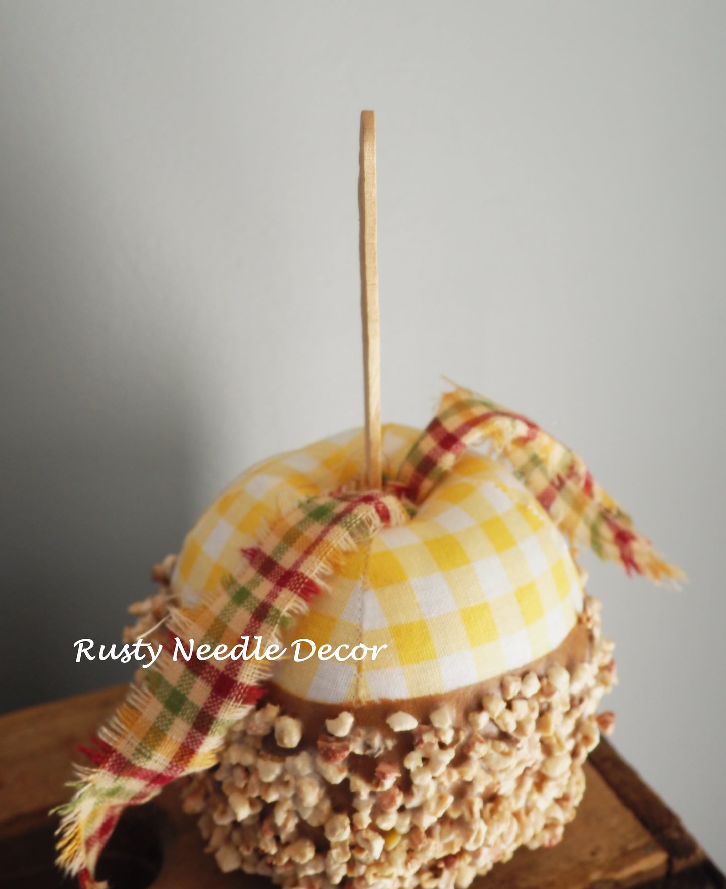 Hand Made Stuffed Fabric Caramel Apple Yellow